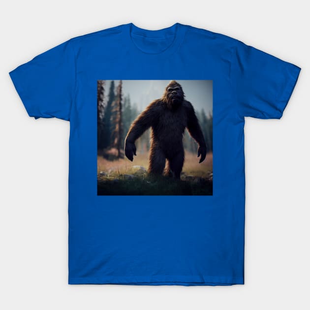 Sasquatch in Nature T-Shirt by Grassroots Green